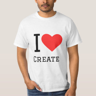 Ik hou van creëer t-shirt