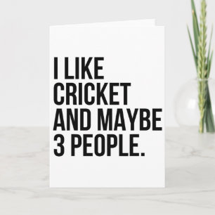 Ik Hou Van Cricket En Misschien 3 Mensen Grappig C Kaart