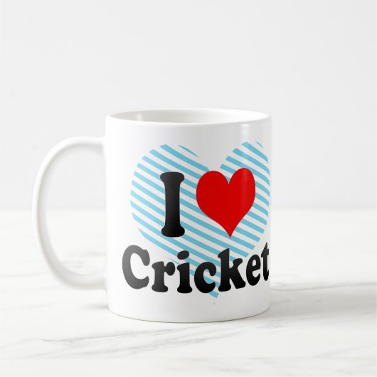 Ik hou van Cricket Koffiemok (Links)