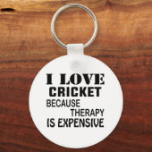 Ik hou van cricket omdat therapie duur is sleutelhanger (Voorkant)