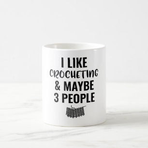 Ik hou van crocheting en misschien 3 mensen koffiemok
