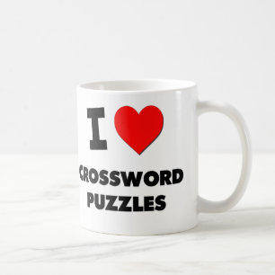 Ik hou van Crossword Puzzles Koffiemok