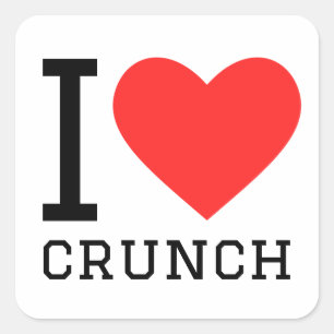 Ik hou van crunch vierkante sticker
