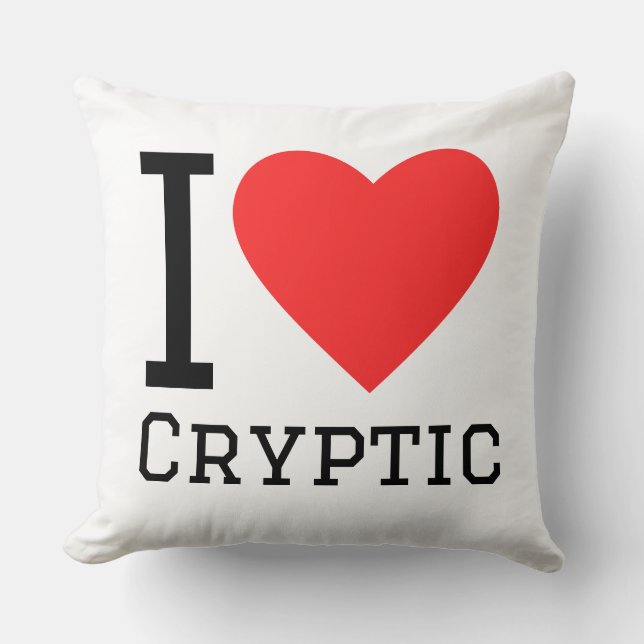 Ik hou van cryptisch kussen (Voorkant)