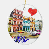 Ik hou van Cuba Keramisch Ornament (Links)