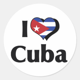 Ik hou van Cuba vlag Ronde Sticker