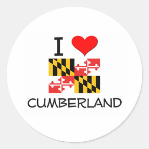 Ik hou van Cumberland Maryland Ronde Sticker