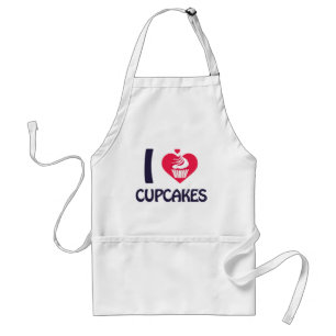 Ik hou van Cupcakes T-Shirt Standaard Schort