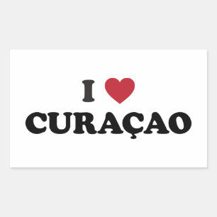 Ik hou van Curaçao Rechthoekige Sticker