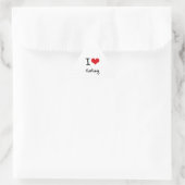 Ik hou van Curling Driehoek Sticker (Tas)