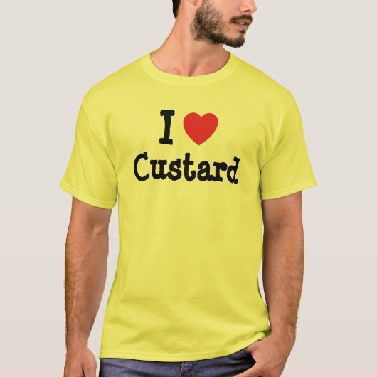 Ik hou van Custard hart T-Shirt (Voorkant)