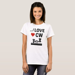 Ik hou van CW - Morse Code Ham Radio Vibes T-shirt