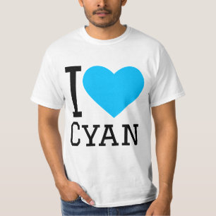 Ik hou van cyaan t-shirt