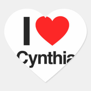 ik hou van cynthia hart sticker