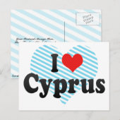 Ik hou van Cyprus Briefkaart (Voorkant / Achterkant)