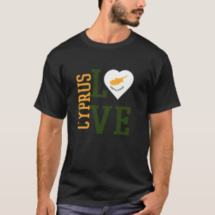 Ik hou van Cyprus met Cypriotische vlag Cypriotisc T-shirt