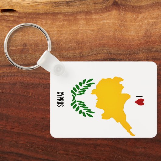 Ik hou van Cyprus Sleutelhanger (Achterkant)