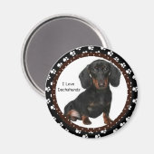 Ik hou van Dachshunds Magnet Magneet (Voorkant / Achterkant)