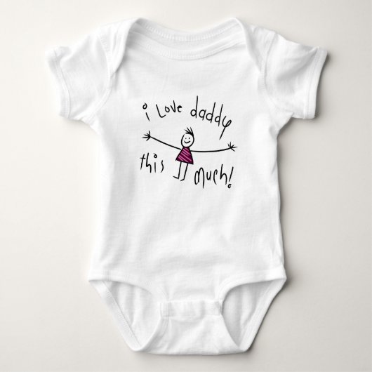 IK HOU VAN DADDY. NIEUWE FATHERS DAY GIFT IDEA ROMPER (Voorkant)