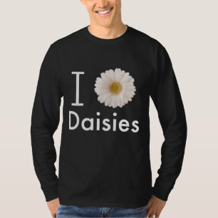 Ik hou van Daisies Gerber Daisy White Flower T-shirt