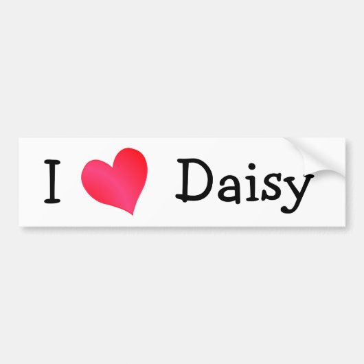 Ik hou van Daisy Bumpersticker (Voorkant)