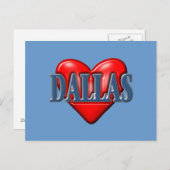 Ik hou van Dallas Texas Briefkaart (Voorkant / Achterkant)