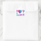Ik hou van Dance Tie Dye Ronde Sticker (Tas)