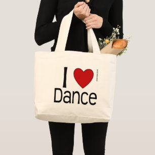 Ik hou van dans grote tote bag