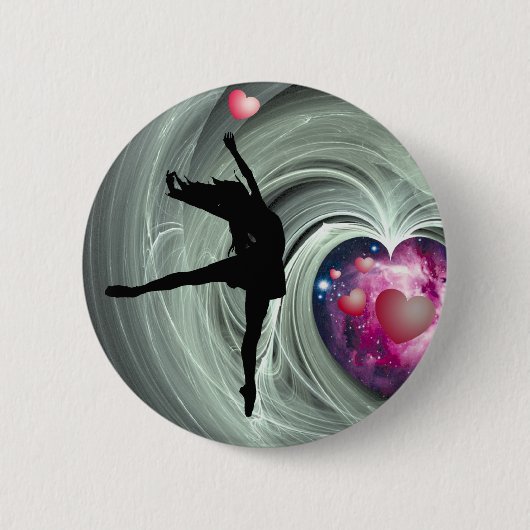 Ik hou van dans! ronde button 5,7 cm (Voorkant)