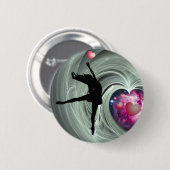 Ik hou van dans! ronde button 5,7 cm (Voorkant /achterkant)