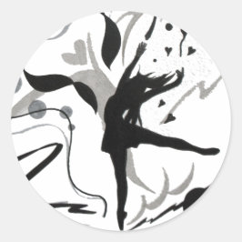 Ik hou van dans ronde sticker