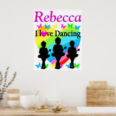  IK HOU VAN DANSEN GEPERSONALISEERD POSTER (Keuken)