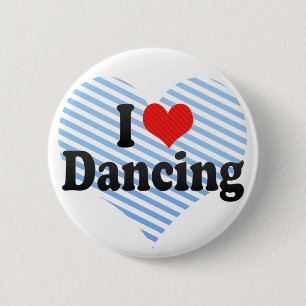 Ik hou van dansen ronde button 5,7 cm