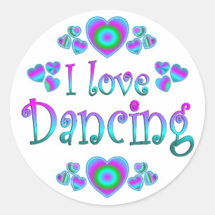 Ik hou van dansen ronde sticker
