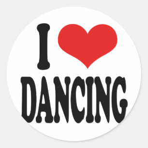 Ik hou van dansen ronde sticker