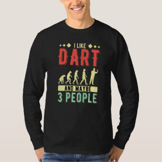 Ik hou van Dart en 3 mensen spelen T-shirt