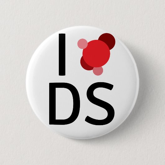 Ik hou van data-wetenschap ronde button 5,7 cm (Voorkant)