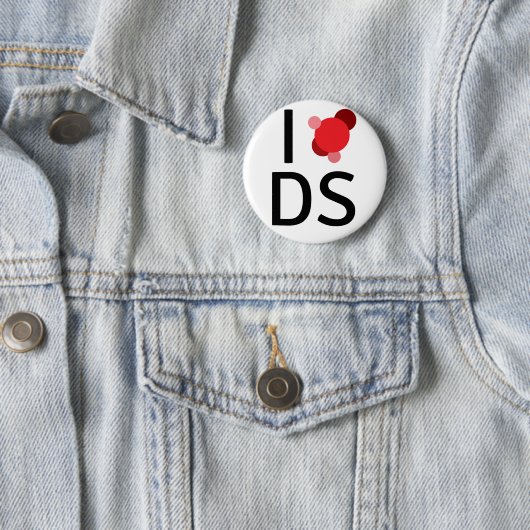 Ik hou van data-wetenschap ronde button 5,7 cm (In situ)