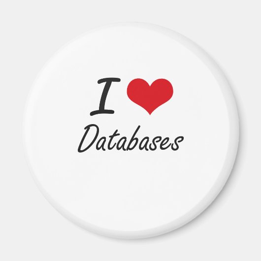 Ik hou van databases magneet (Voorkant)