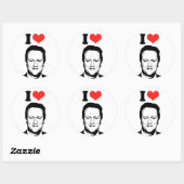 Ik hou van David Cameron Ronde Sticker (Vel)