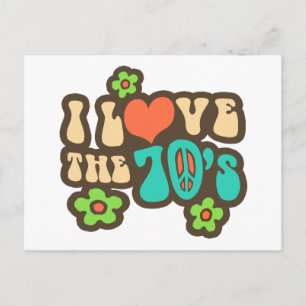 Ik hou van de 70's briefkaart