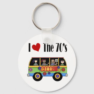 Ik hou van de 70's sleutelhanger