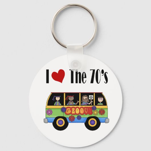Ik hou van de 70's sleutelhanger (Voorkant)