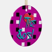 Ik hou van de 80. keramisch ornament (Rechts)