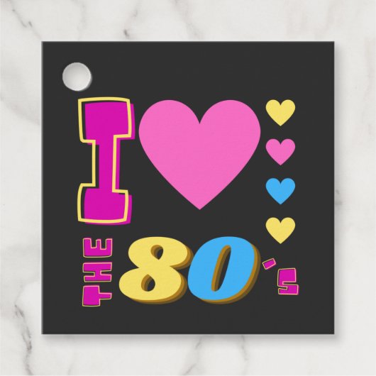 Ik hou van de 80's bedankjes labels (Voorkant)