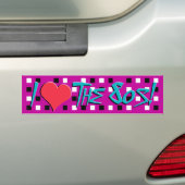 Ik hou van de 80s Bumpersticker (Op auto)