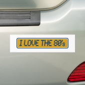 Ik hou van de 80's bumpersticker (Op auto)