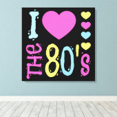 Ik hou van de 80s Disco Costume Canvas Afdruk (Insitu (Houten vloer))