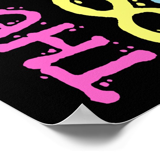 Ik hou van de 80s Disco Costume Poster (Hoek)