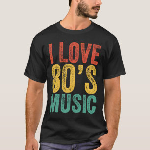 Ik hou van de 80s Muziek Retro Costume Party Conc T-shirt